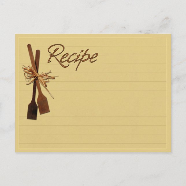 Carte postale de la carte de recette de cuisine an (Devant)