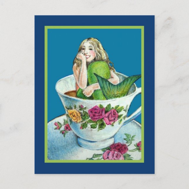 Carte postale de la carte postale de thé de sirène (Devant)