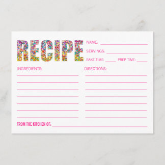 Carte postale de la CARTE RECEPE Thème de bonbons