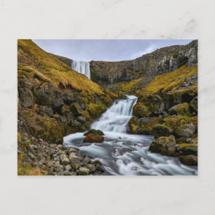 Carte postale de la cascade de Svodufoss
