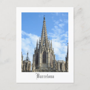 Carte postale de la cathédrale de Barcelone