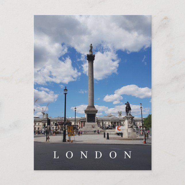 Carte postale de la colonne de Nelson à Londres (Devant)