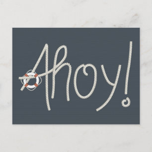 Carte postale de la corde d'ahoy nautique