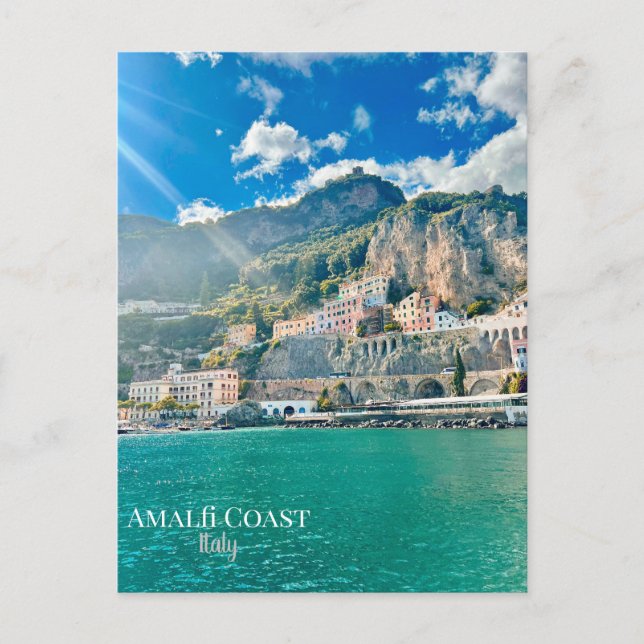 Carte postale de la côte d'Amalfi (Devant)