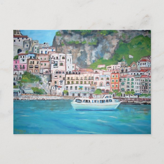 Carte postale de la côte d'Amalfi (Devant)