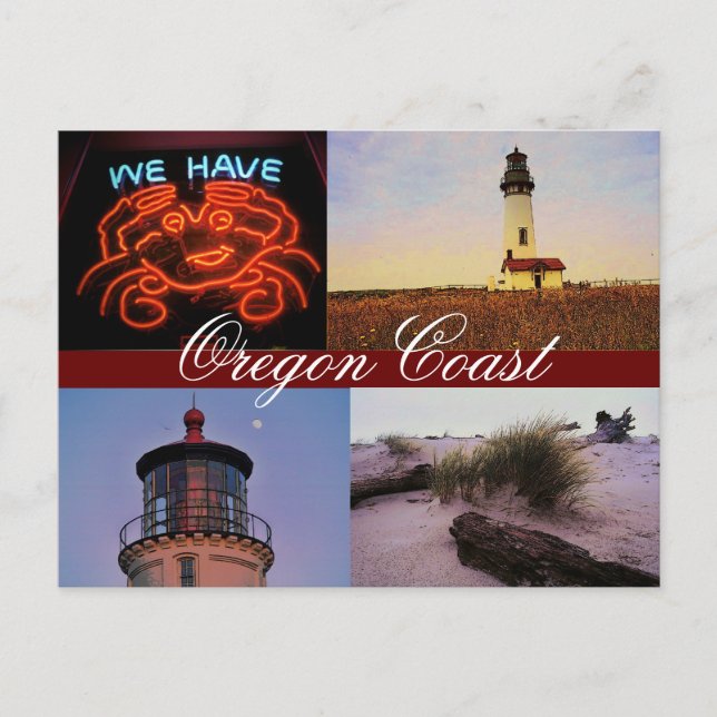 Carte postale de la côte de l'Oregon (Devant)