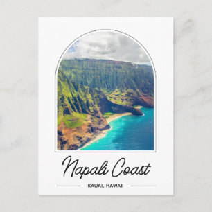 Carte postale de la côte de Napali Kauai Hawaï