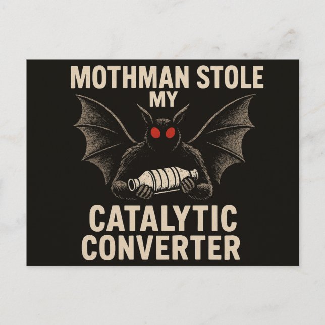 Carte postale de la créature Mothman (Devant)