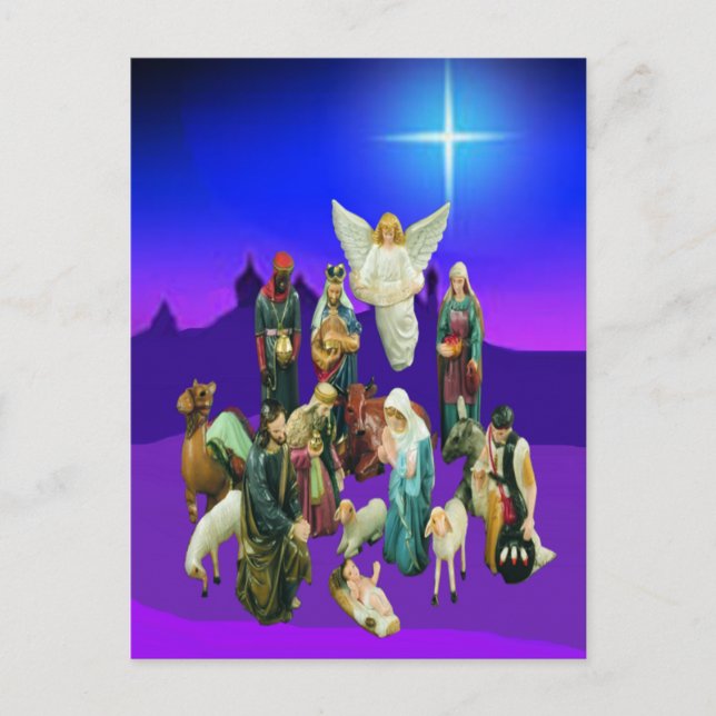 Carte postale de la crèche de Noël (Devant)