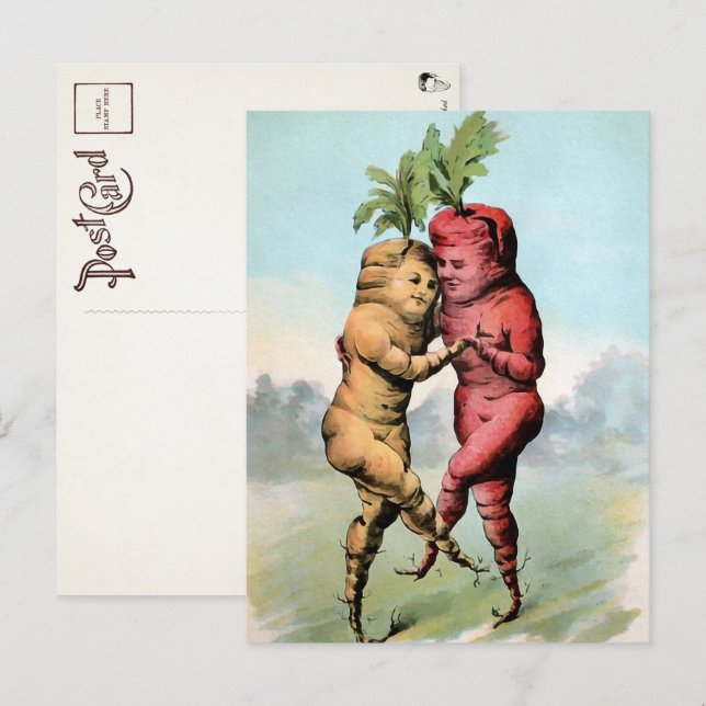 Carte postale de la danse de la carotte victorienn (Devant / Derrière)