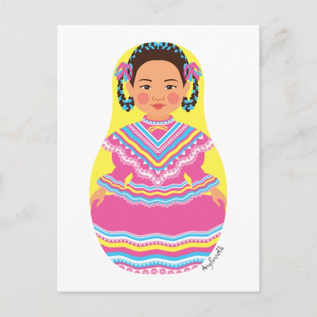 Carte postale de la danseuse mexicaine Matryoshka (Devant)