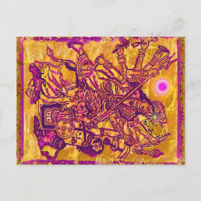 Carte postale de la déesse Durga (Devant)