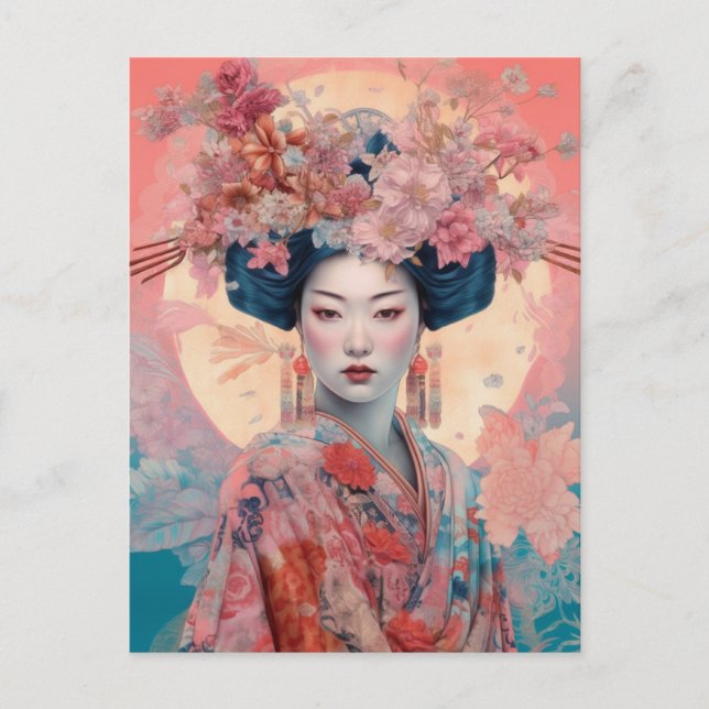 Carte postale de la déesse japonaise Imaginaire Ar (Devant)