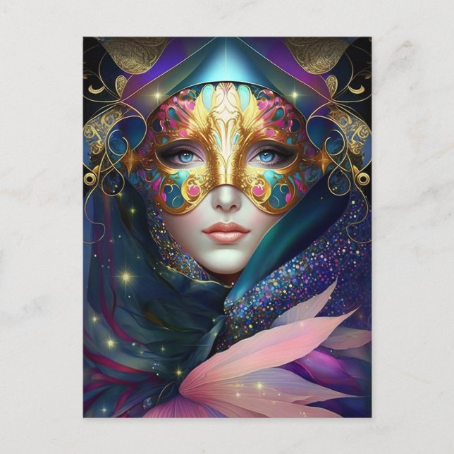 Carte postale de la déesse masquée cosmique Queen  (Devant)