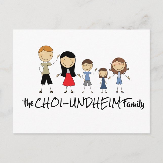 Carte postale de la famille Choi-Undheim (Devant)