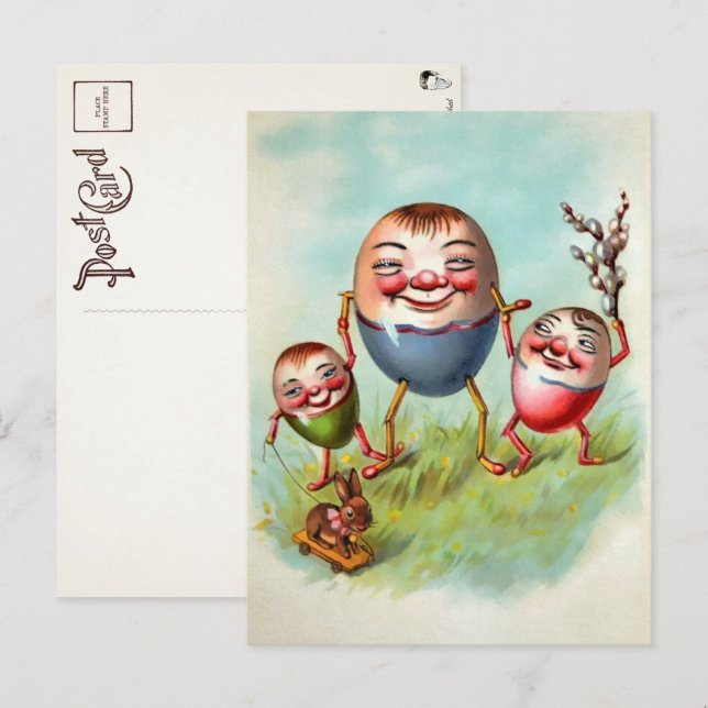 Carte postale de la famille des oeufs de Pâques vi (Devant / Derrière)