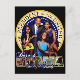 Carte postale de la famille OBAMA-1ST