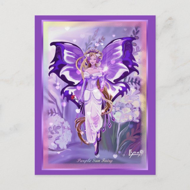 Carte postale de la fée du soleil violet (Devant)