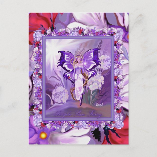 Carte postale de la fée du soleil violet (Devant)