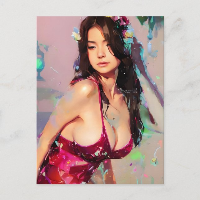 Carte postale de la femme du club de peinture colo (Devant)