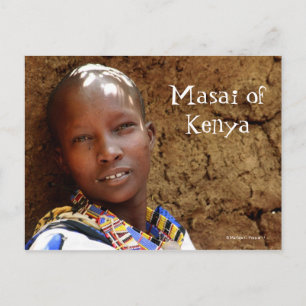 Carte postale de la femme masaï du Kenya