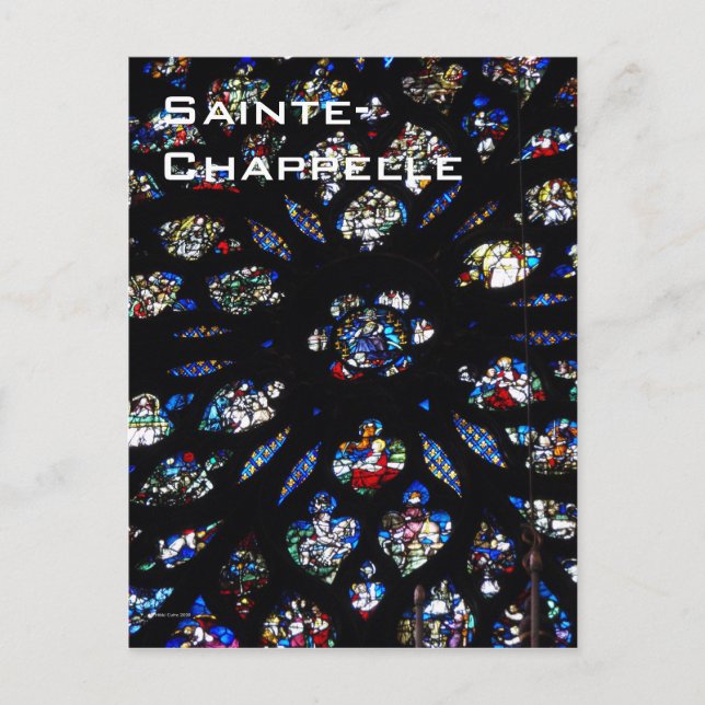 Carte postale de la fenêtre du Rose Sainte-Chappel (Devant)