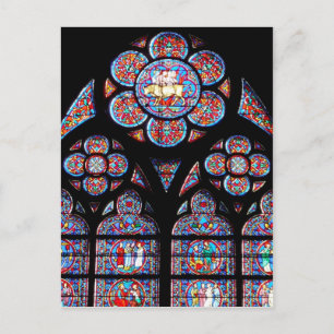 Carte postale de la fenêtre en verre