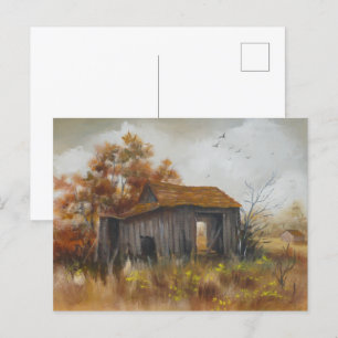 Carte postale de la ferme de grange rustique