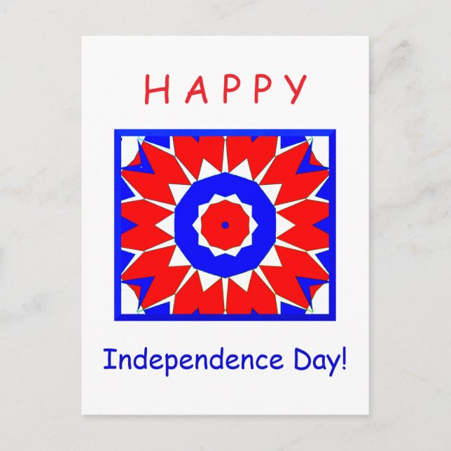 Carte postale de la Fête de l'Indépendance (Devant)