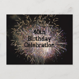 Carte postale de la fête du 40e anniversaire