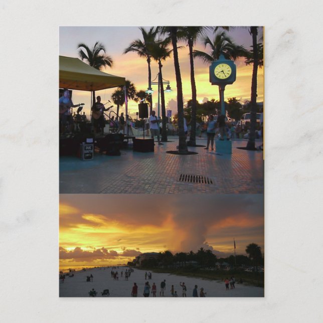 Carte postale de la fête du coucher du soleil - Fo (Devant)
