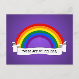 Carte postale de la fierté arc-en-ciel LGBT