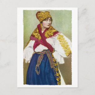 Carte postale de la fille tchèque