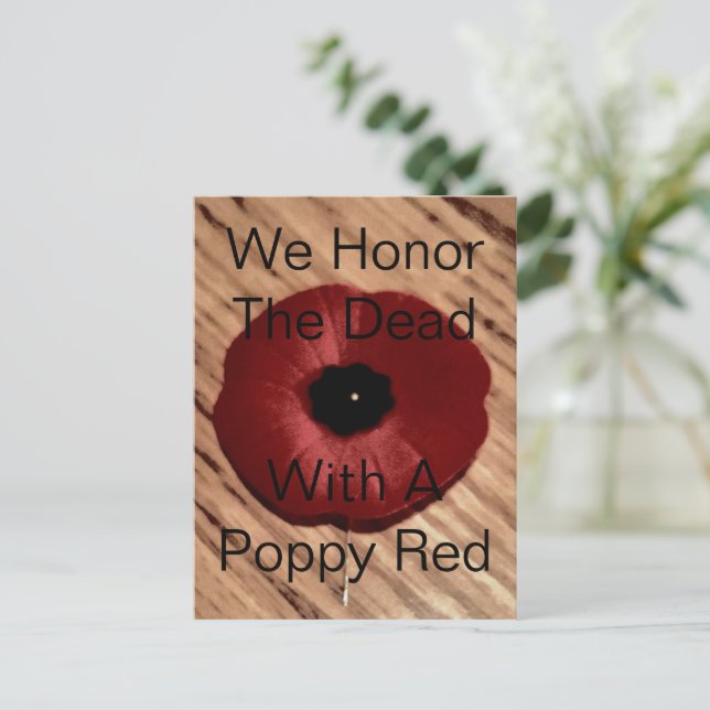 Carte postale de la Fleur de coquelicot de jour du (Debout devant)