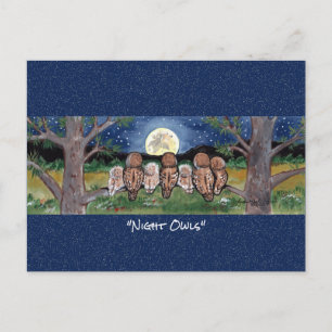 Carte postale de la Forêt de Chouette de nuit