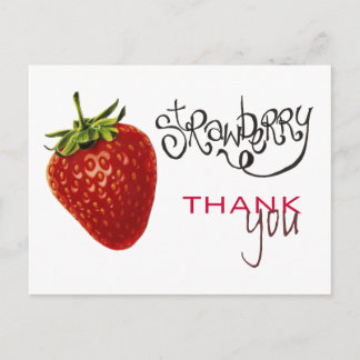 Carte postale de la fraise Merci
