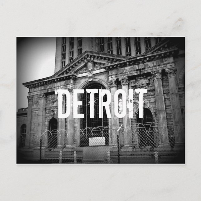 Carte postale de la gare centrale de Detroit Michi (Devant)