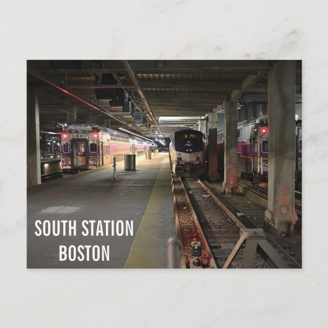 Carte postale de la gare de Boston South Station (Devant)