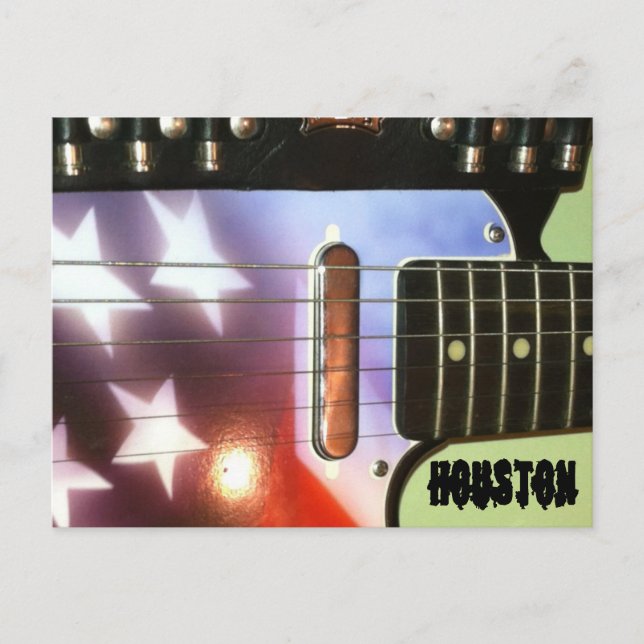 Carte postale de la guitare de Houston (Devant)