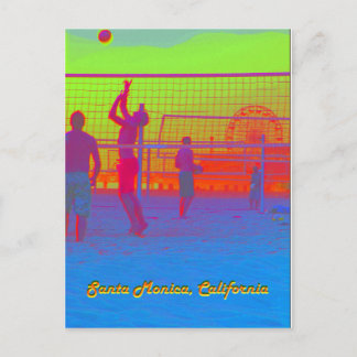 Carte postale de la jetée de volley-ball de plage