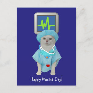 Carte postale de la journée des infirmières de cha