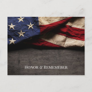 Carte postale de la journée du souvenir Honor & Re