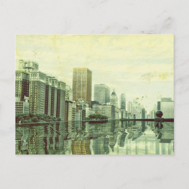 Carte postale de la ligne Skyline de Chicago (Devant)