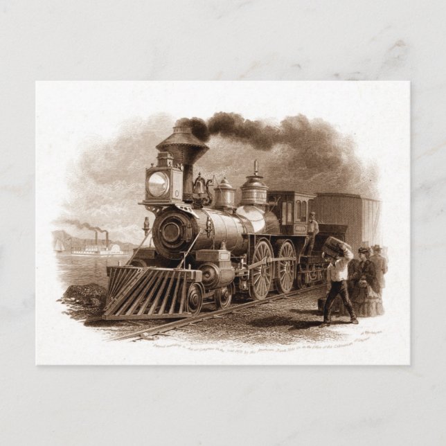 Carte postale de la locomotive à vapeur (Devant)
