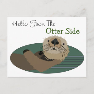 Carte postale de la loutre drôle