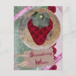 Carte postale de la lune de fraises