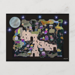 Carte postale de la lune de Jérusalem