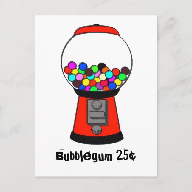 Carte postale de la machine à gumball (Devant)