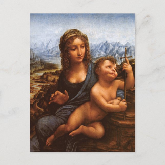 Carte postale de la Madone à l'enfant et le fuseau (Devant)