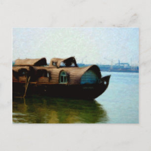 Carte postale de la maison de bateaux